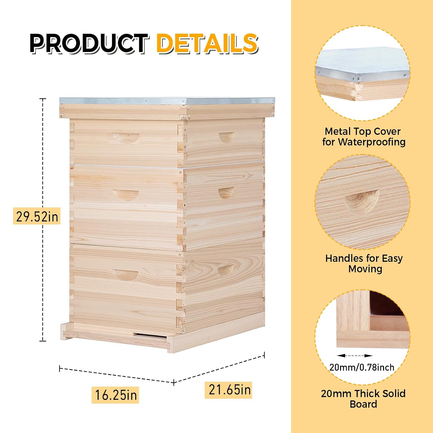 10-Frame Complete Bee Hives an - огляд і ціна Beehive Frame Wax