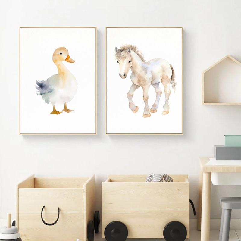 Watercolor Farm Animals Baby H - огляд і ціна Agriculture Vertical Farming