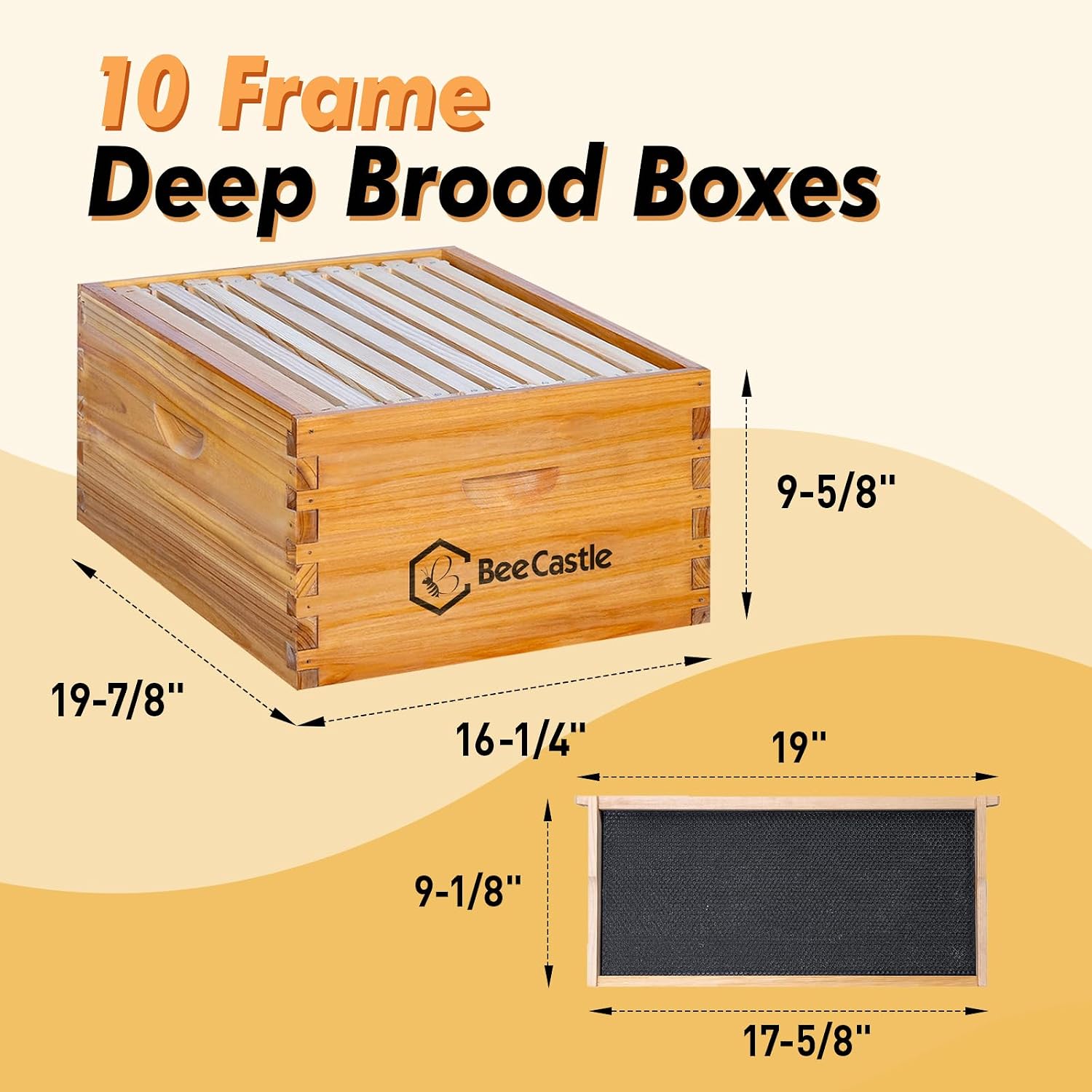 10 Frame Langstroth Bee Hive C - огляд і ціна Beehive Frame Wax